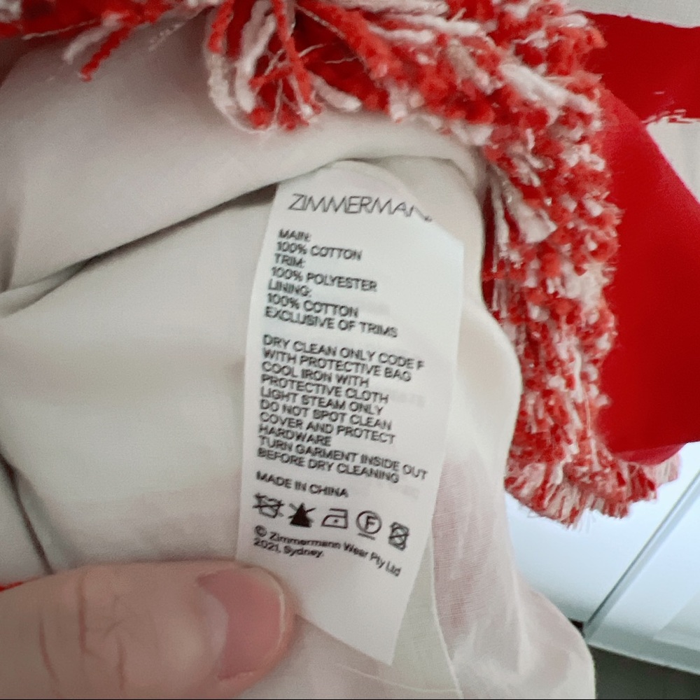 Zimmermann Red and White Striped A-Line Skirt - Picture 14 of 14